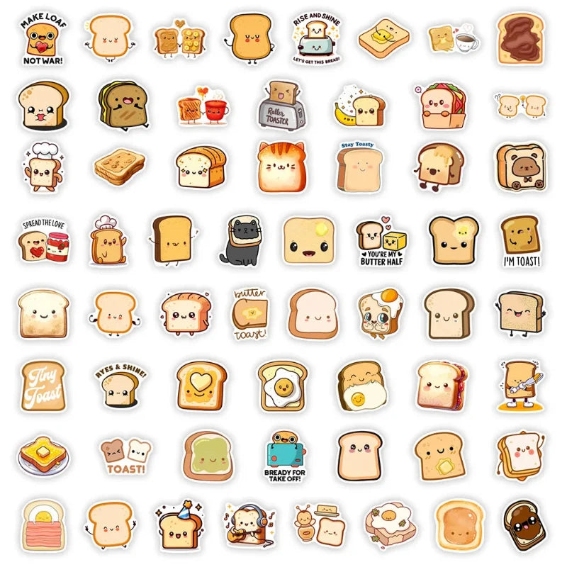 Kawaii Toast Sticker Pack