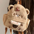 Sweet Plush Brown Bear Backpack