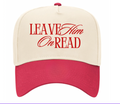 Leave Him On Read - Red Vintage Trucker Hat