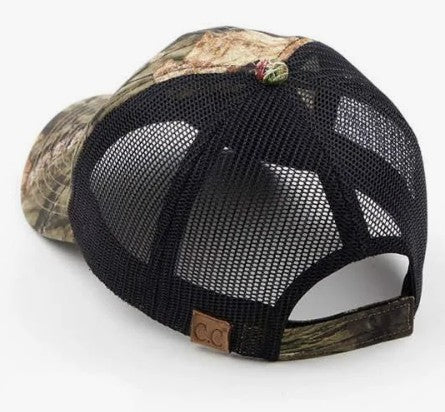 C.C. Mossy Oak Camouflage Mesh Back Ball Cap