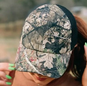 C.C. Mossy Oak Camouflage Mesh Back Ball Cap