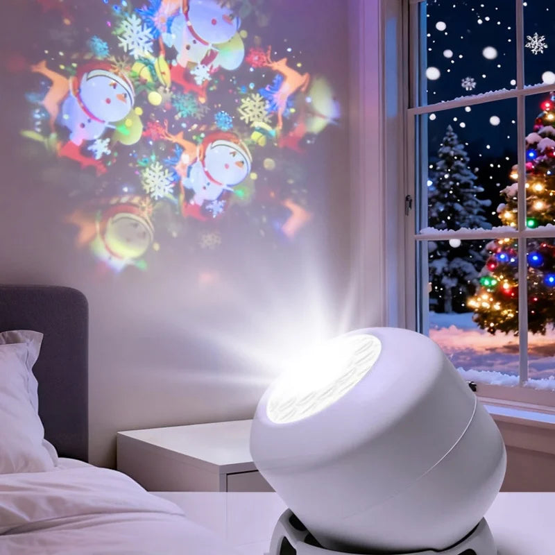 360° Rotating Starry Ocean Projection Night Light Dynamic Projector Decorative Lamp Ocean-Themed Projection Light Festival Gift