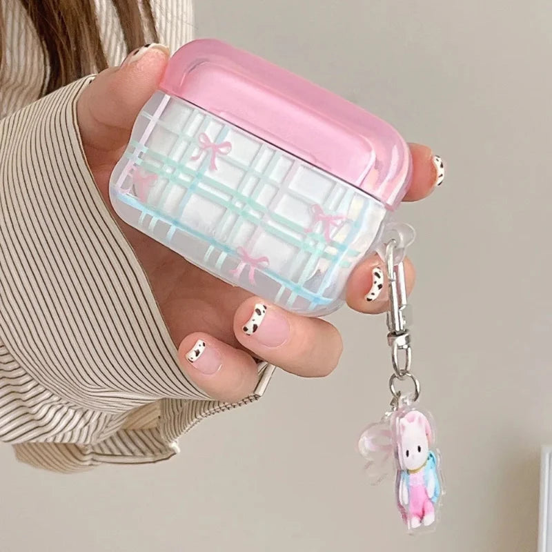 Cute Pink Bows Airpods Case