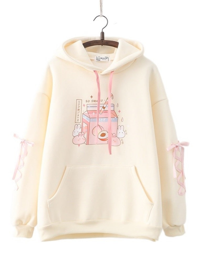 Peach Milk Bunnies Hoodie