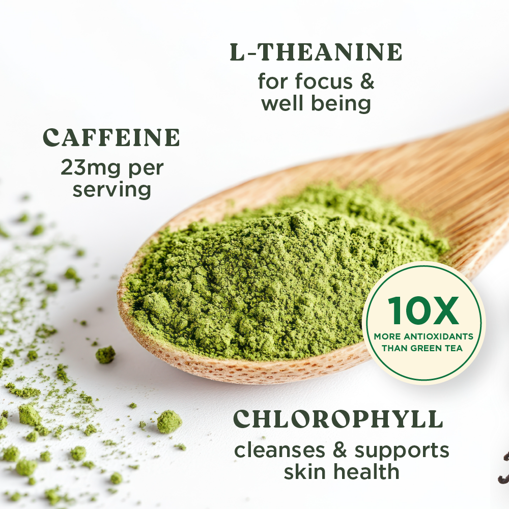 Harmony Matcha Vanilla, Premium Shade-Grown Japanese Matcha, Sweetened with Organic Sugar, 20 Servings