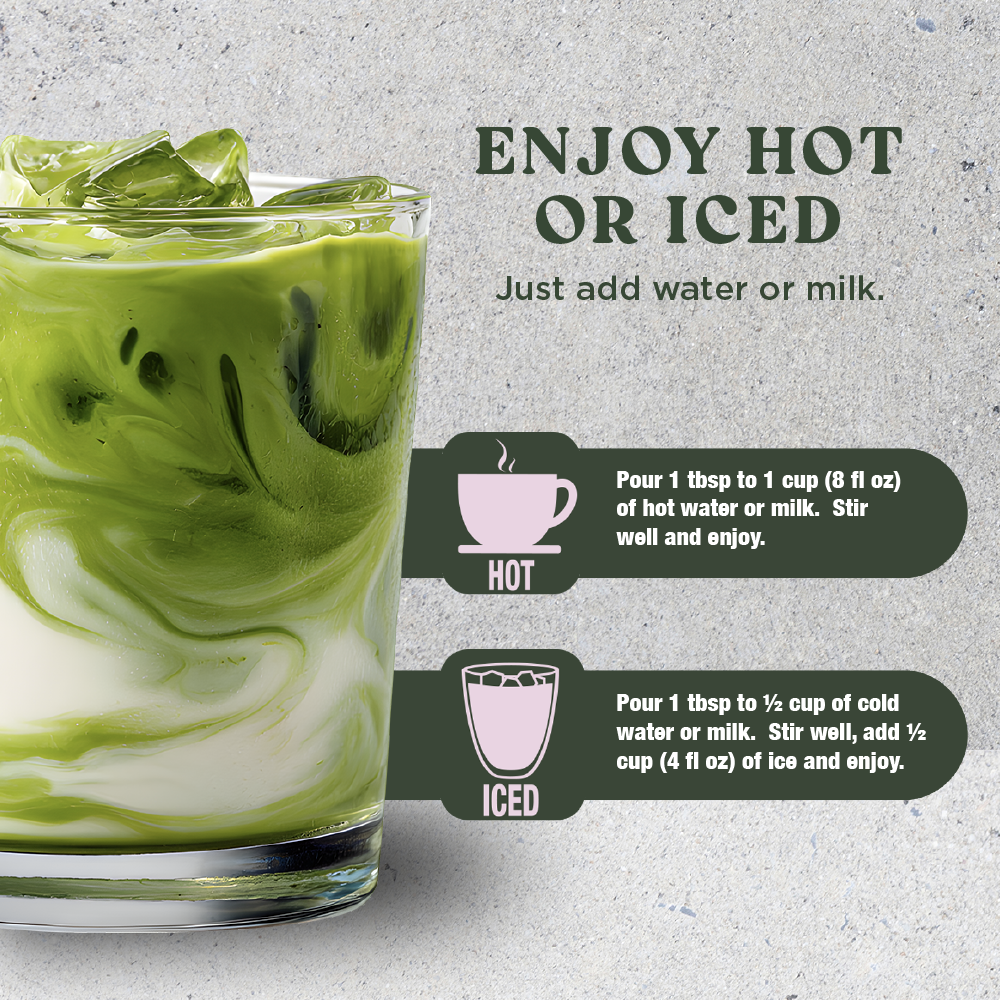 Harmony Matcha Vanilla, Premium Shade-Grown Japanese Matcha, Sweetened with Organic Sugar, 20 Servings