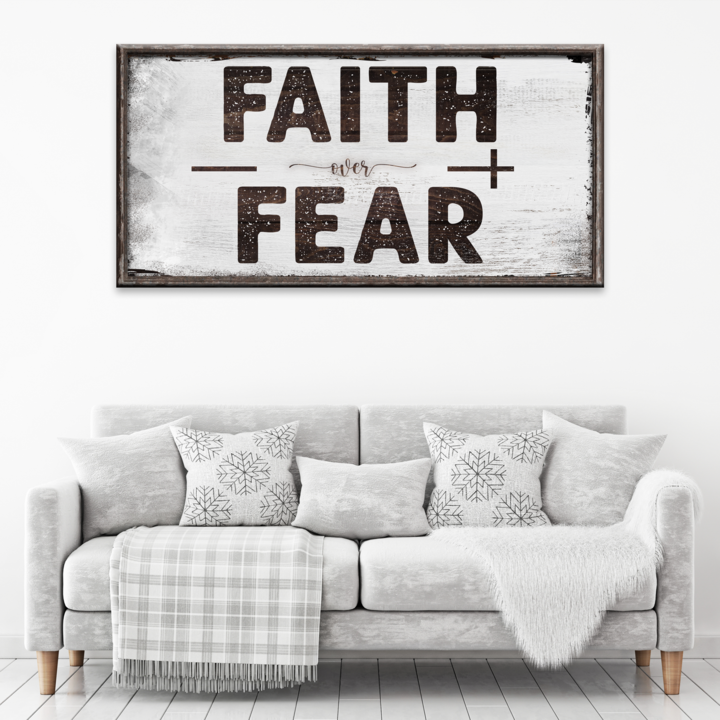 Faith Over Fear Canvas Wall Art