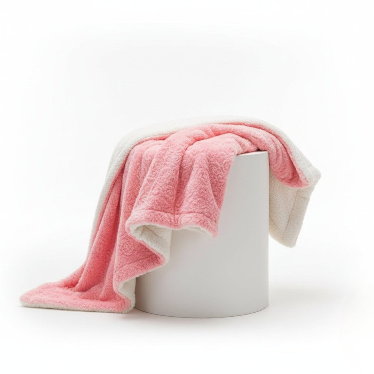 DaDa Blossom Pink Rose Sherpa Throw Blanket