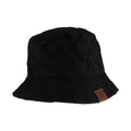 Checkered Pattern Terry Cloth C.C Bucket Hat for Women