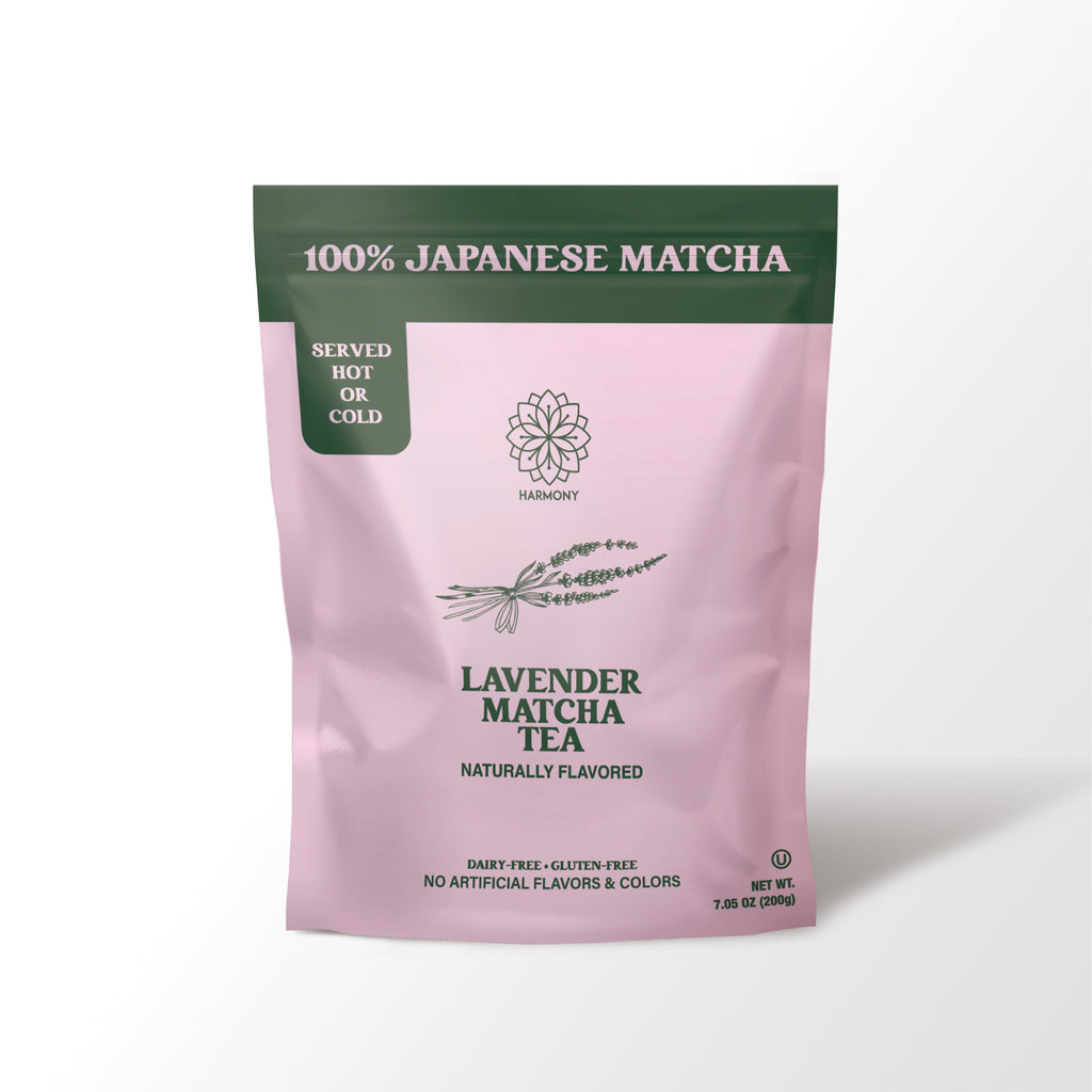 Harmony Matcha Lavender, Premium Shade-Grown Japanese Matcha, Sweetened with Organic Sugar, 20 Servings