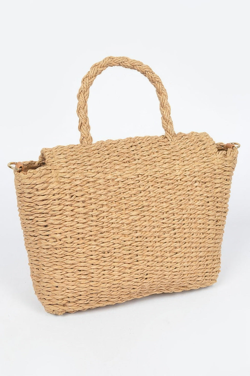 Faux Straw Weaved Clutch Bag