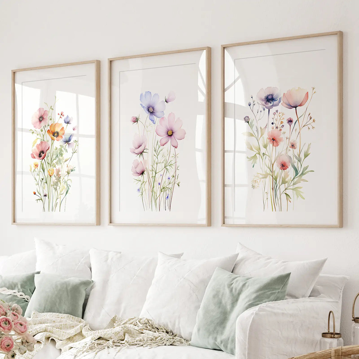 Minimalist Watercolor Botanical Prints Art Decor