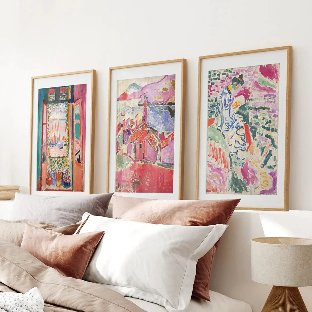 Set of 3 Henri Matisse Posters. Watercolor Landscape