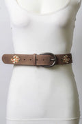 Hibiscus Embroidered Belt