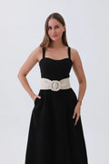 Sleek Faux Leather Belt – Minimalist Trackline Design⚡