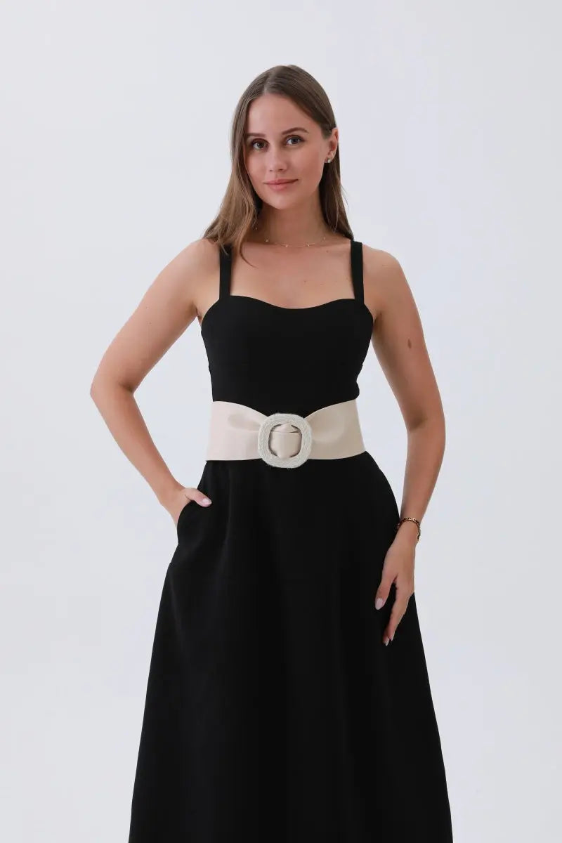 Sleek Faux Leather Belt – Minimalist Trackline Design⚡