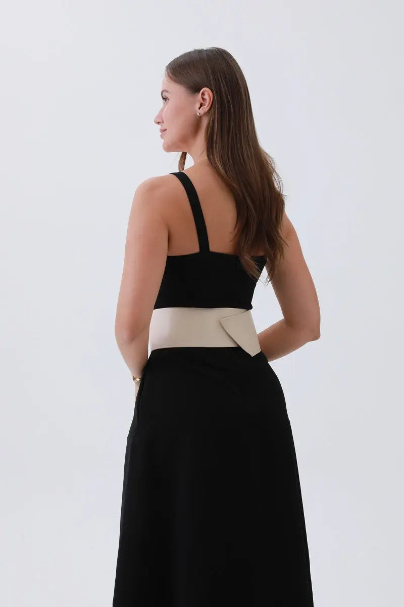Sleek Faux Leather Belt – Minimalist Trackline Design⚡