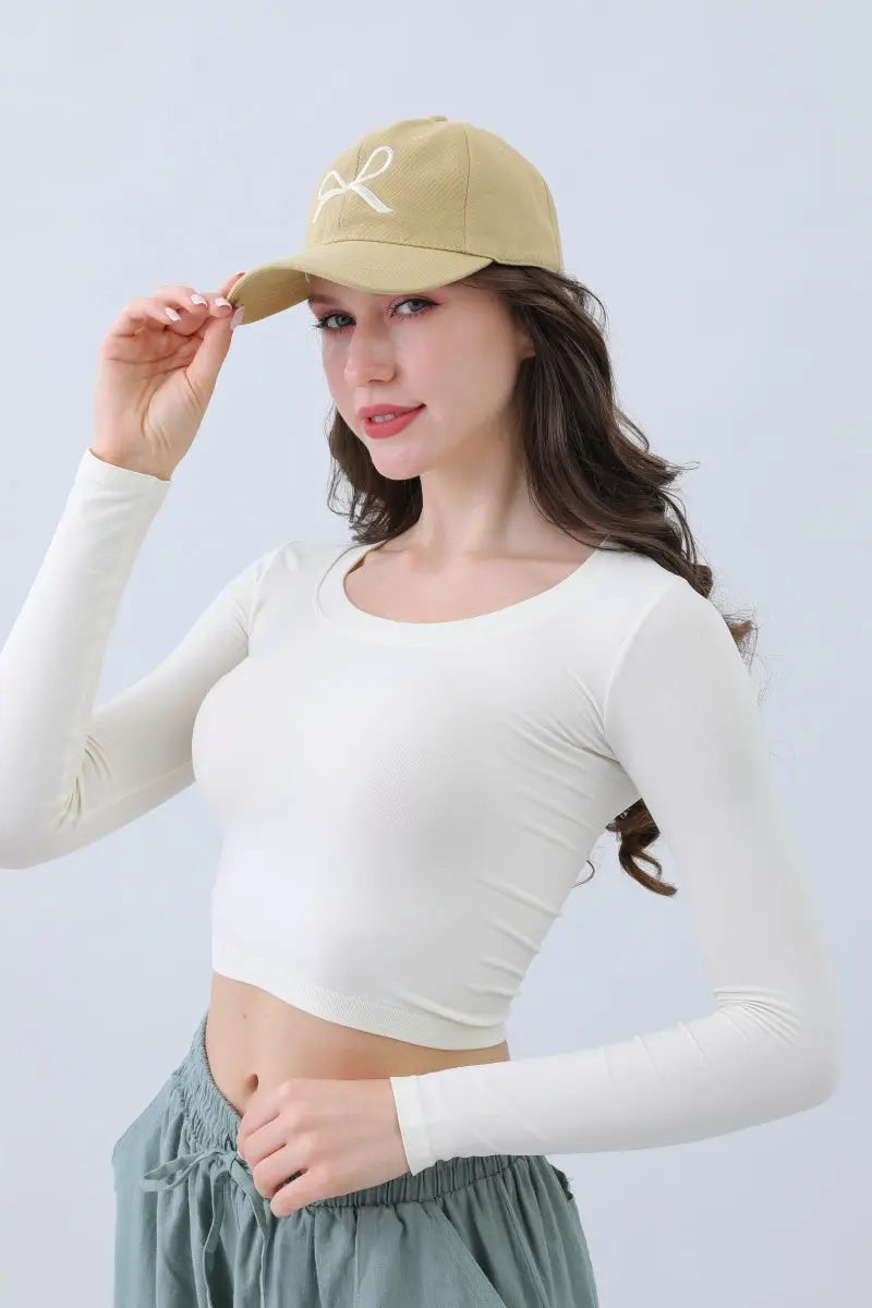 Embroidered Bow Ribbon Baseball Cap – Stylish & Chic🎀⚾️