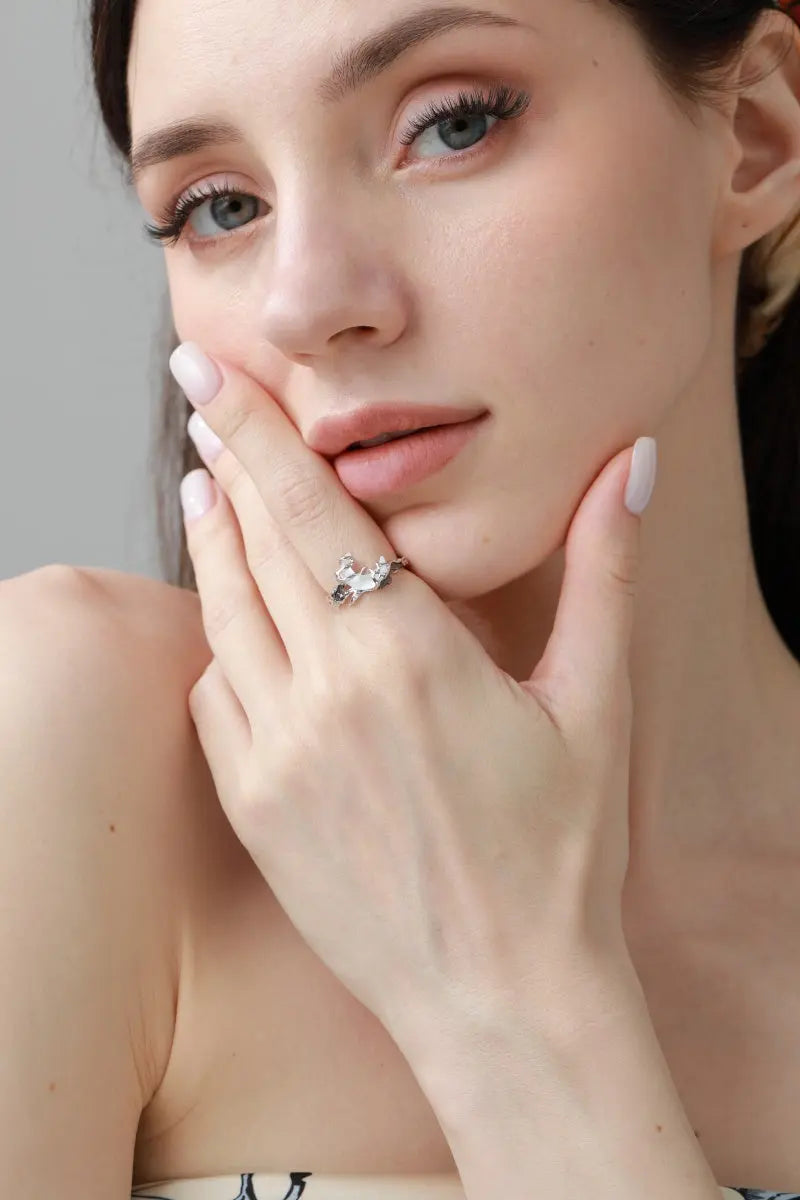 Celestial Moon Nugget Rings – Minimalist Cosmic Jewelry 🌙✨
