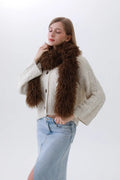 Luxe Feather-Trim Scarf – Plush Winter Elegance ❄️