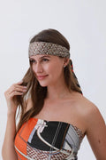 Retro Chain Link Bandana – 70s Glam Meets Silky Edge ⛓️