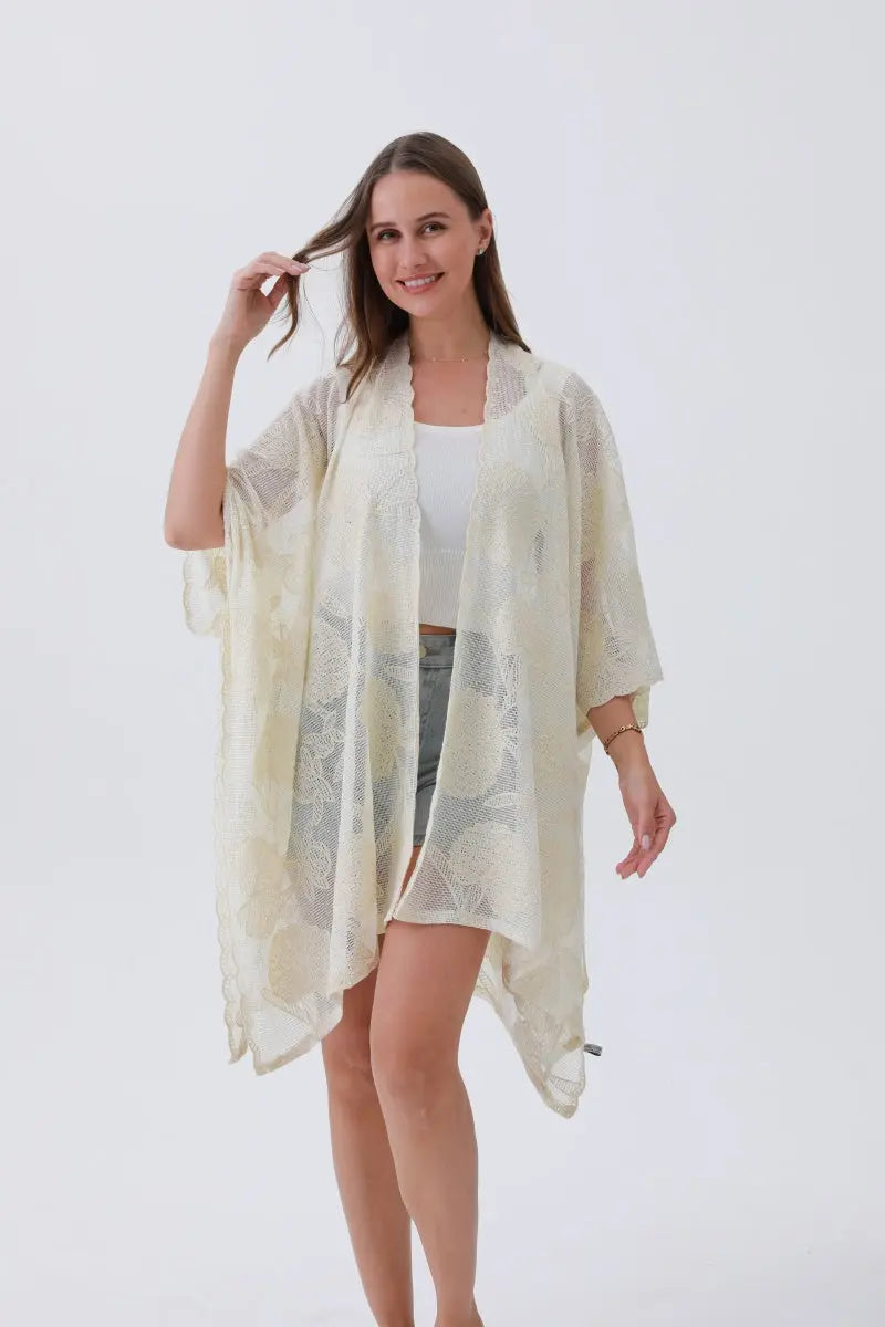 Luxury Embroidered Kimono – Elegant Solid Cover-Up 🌸🧵