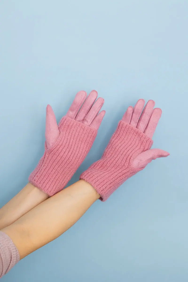 Cozy Knit Wool-Blend Touchscreen Gloves