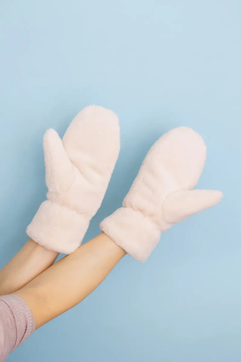 Plush Fleece Lined Cozy Mitten in Soft Colors