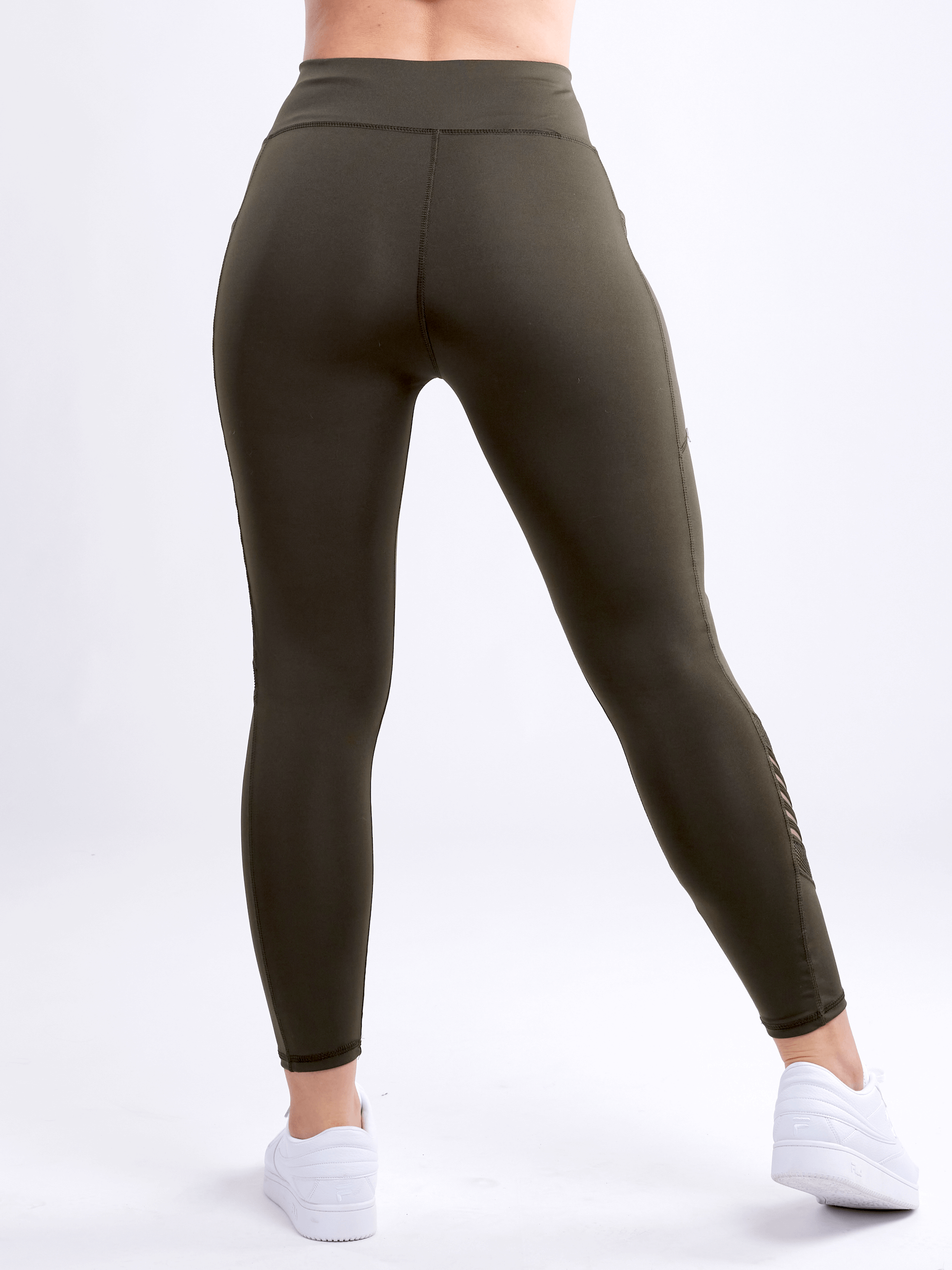 JupiterGear High-Waisted Pilates Leggings with Side Pockets & Mesh Panels