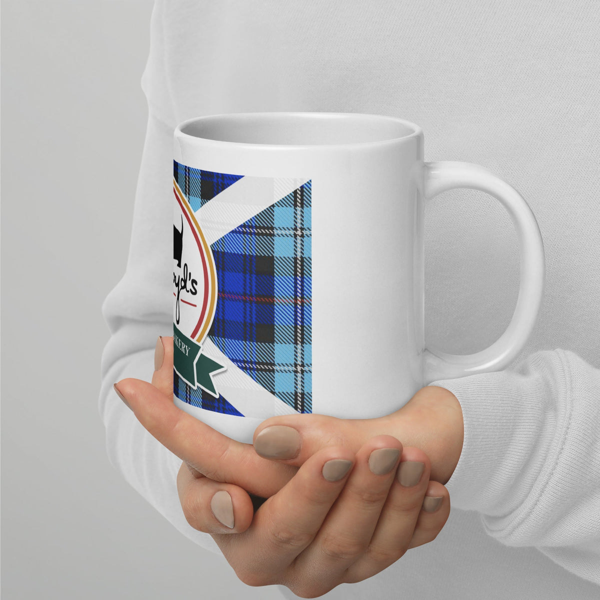 Ackroyd's Bakery Round Logo White glossy Mug