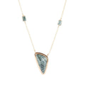 Alpine Green Seraphinite and Golden Necklace
