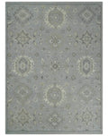 Antique Style Silver And Beige Modern Oushak wool Area Rug