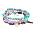 Aruba Blue and Purple Stretch Bracelet Set