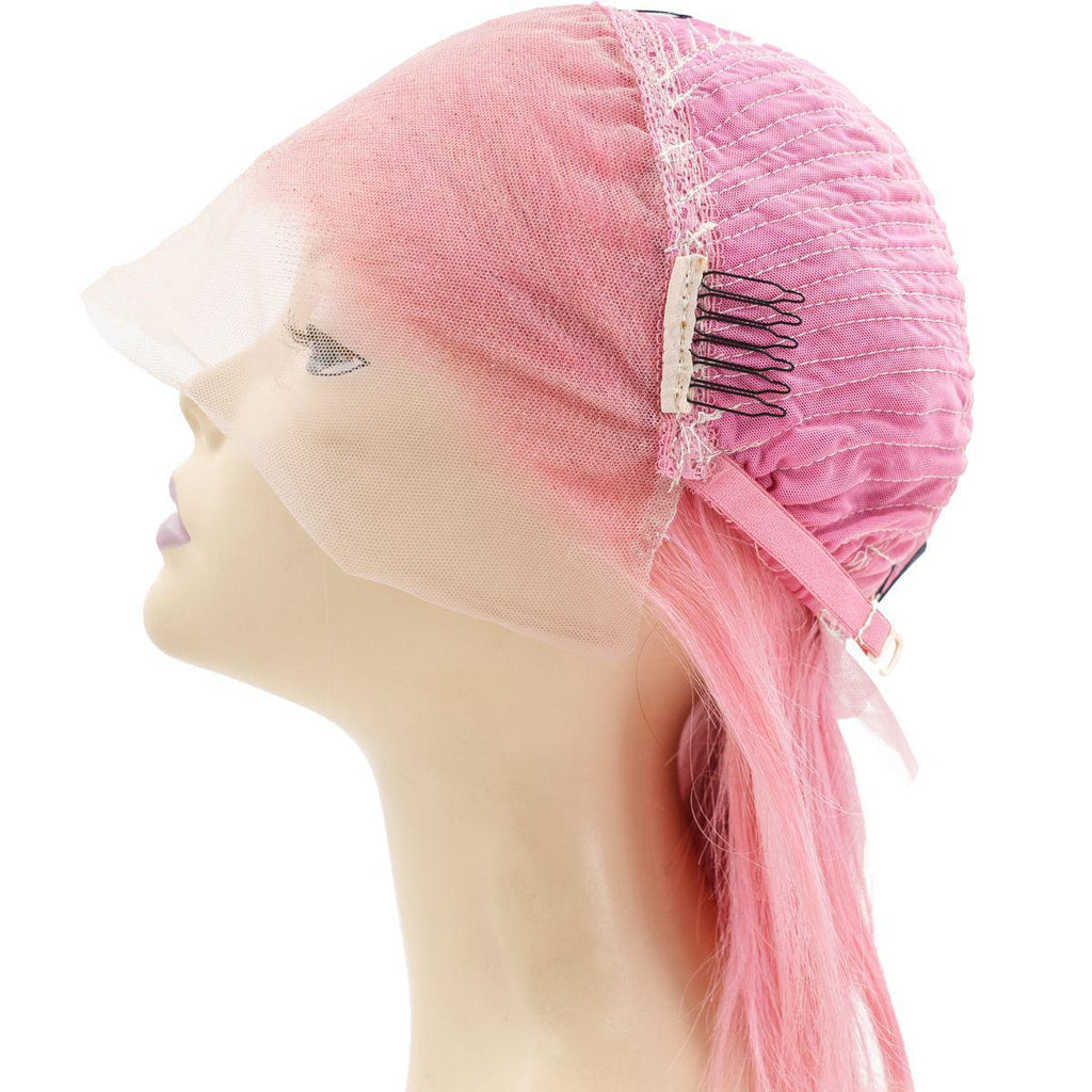 Cotton Candy 13x4 Transparent Lace Front 100% Human Hair Bob Wig