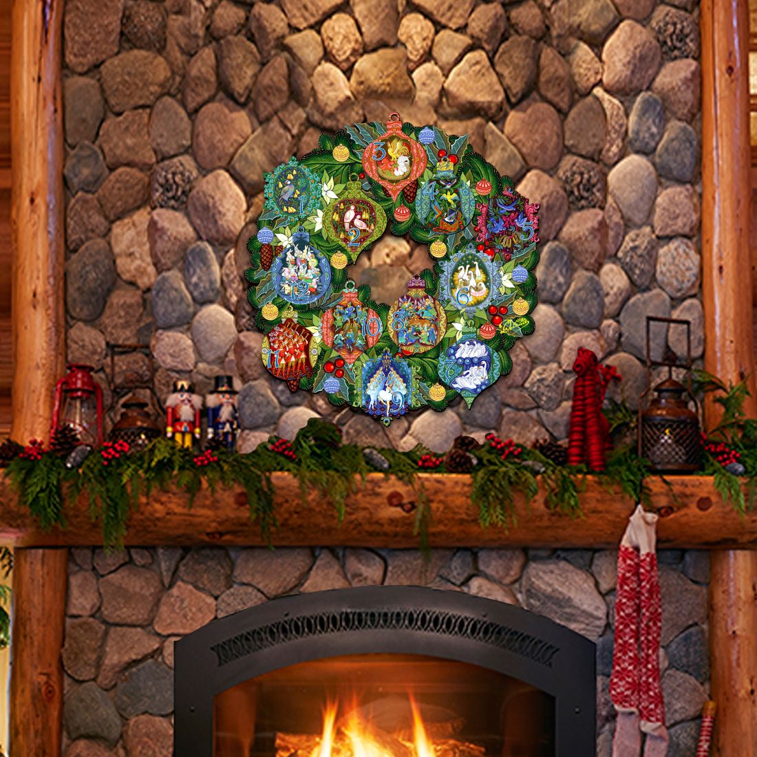 12 Days of Christmas Door Wreath – G. DeBrekht
