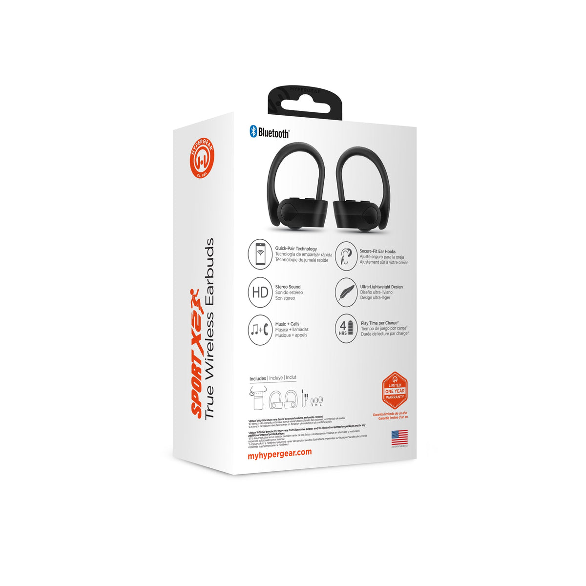 HyperGear Sport X2 True Wireless Earbuds with 4 Hours of Playtime per Charge