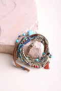 Beaded Suede Bracelet🩵