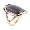 Black Onyx Mixed Metal Statement Ring