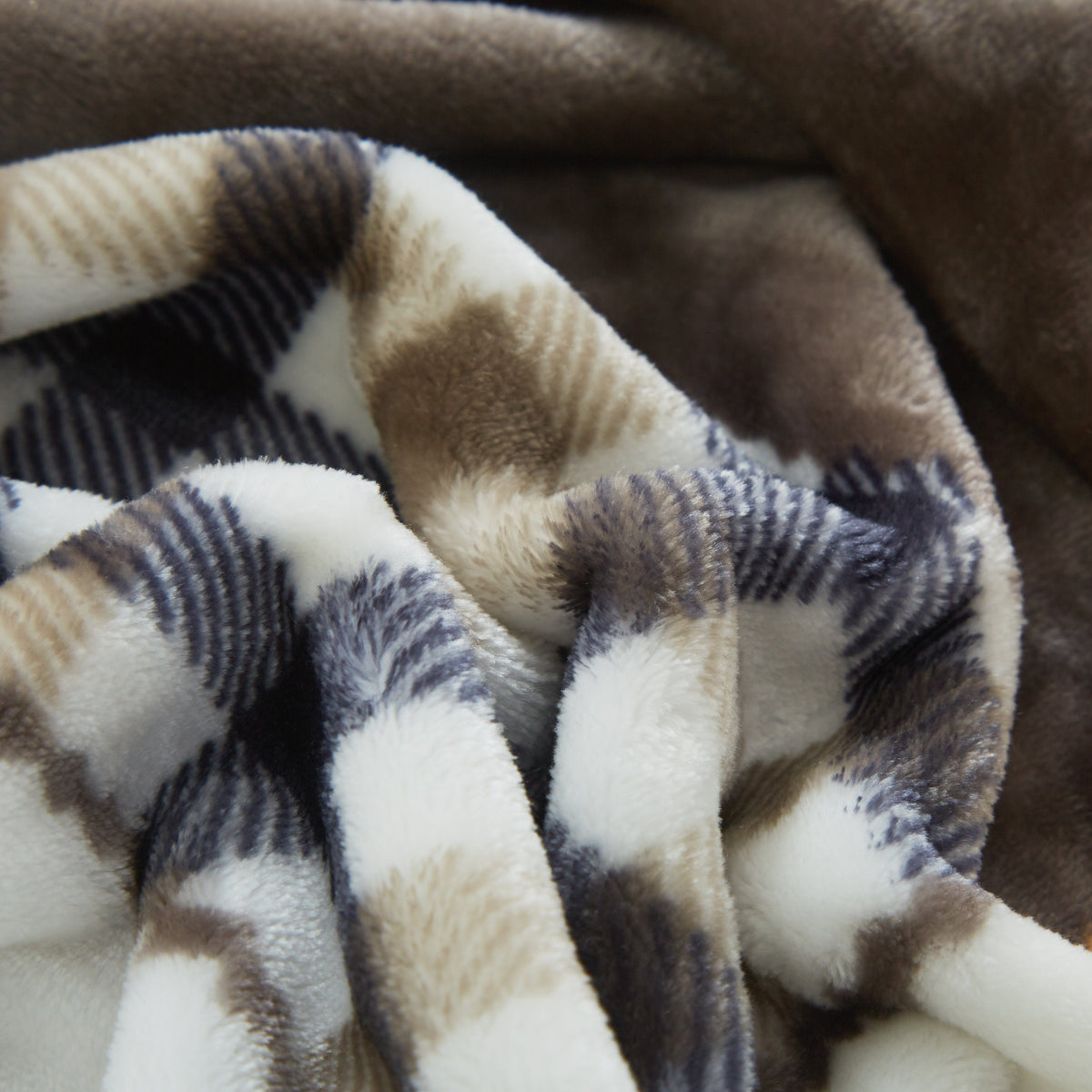 Tache Fall Plaid Patchwork Fleece Throw Blanket