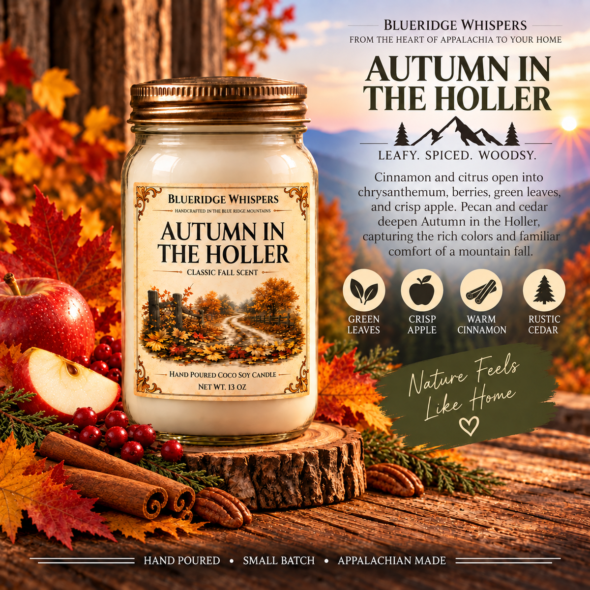 Autumn in the Holler – Fallen Leaves Coco-Soy Candle