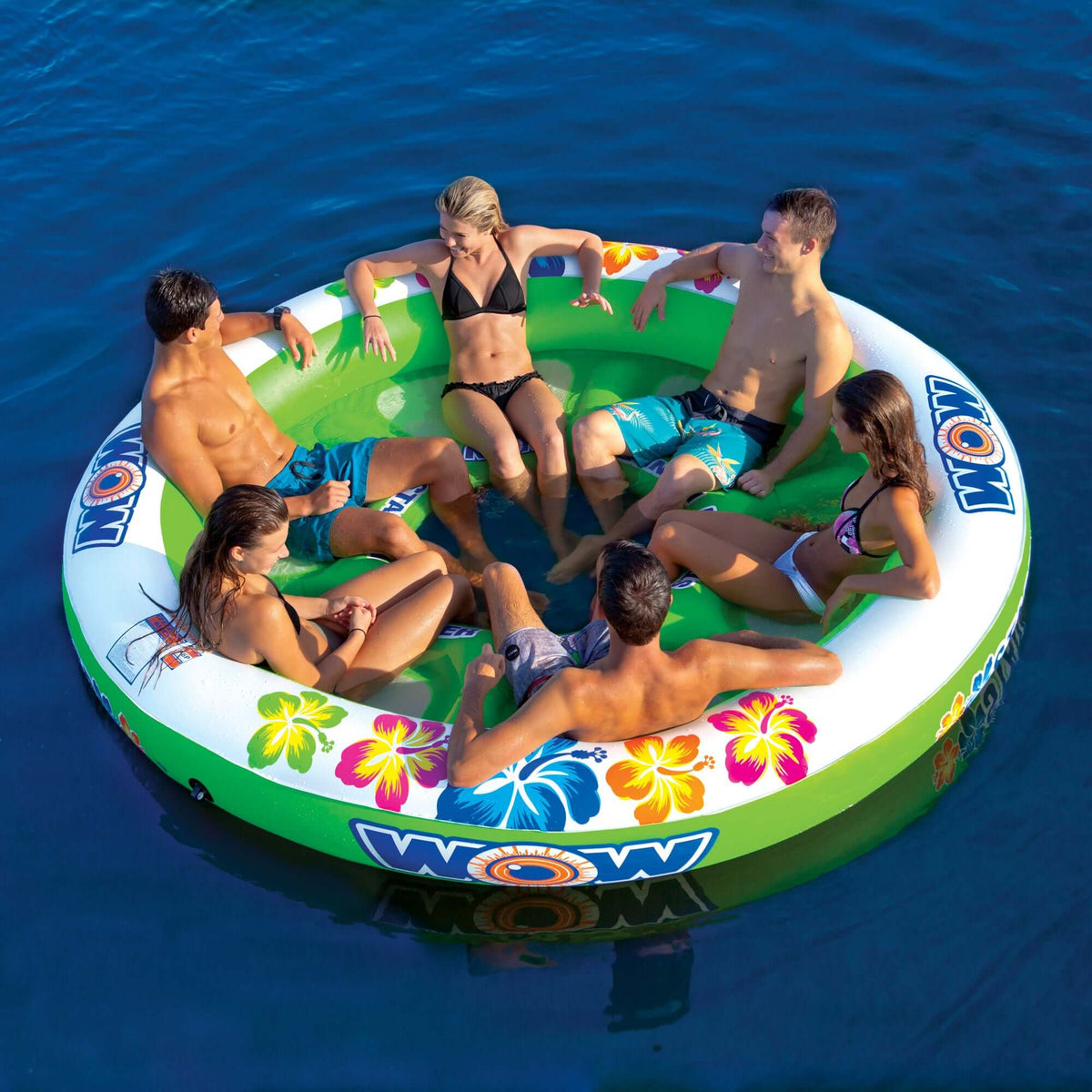 WOW Watersports Floating 6 Person Stadium Islander Water Lounge and Island
