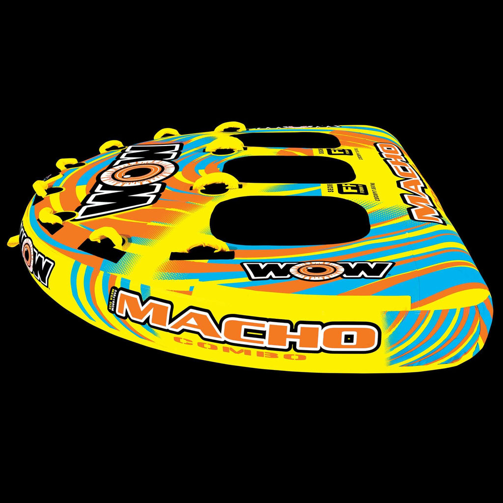 WOW Watersports Macho 1-3 Person Towable Water Tube For Pool and Lake