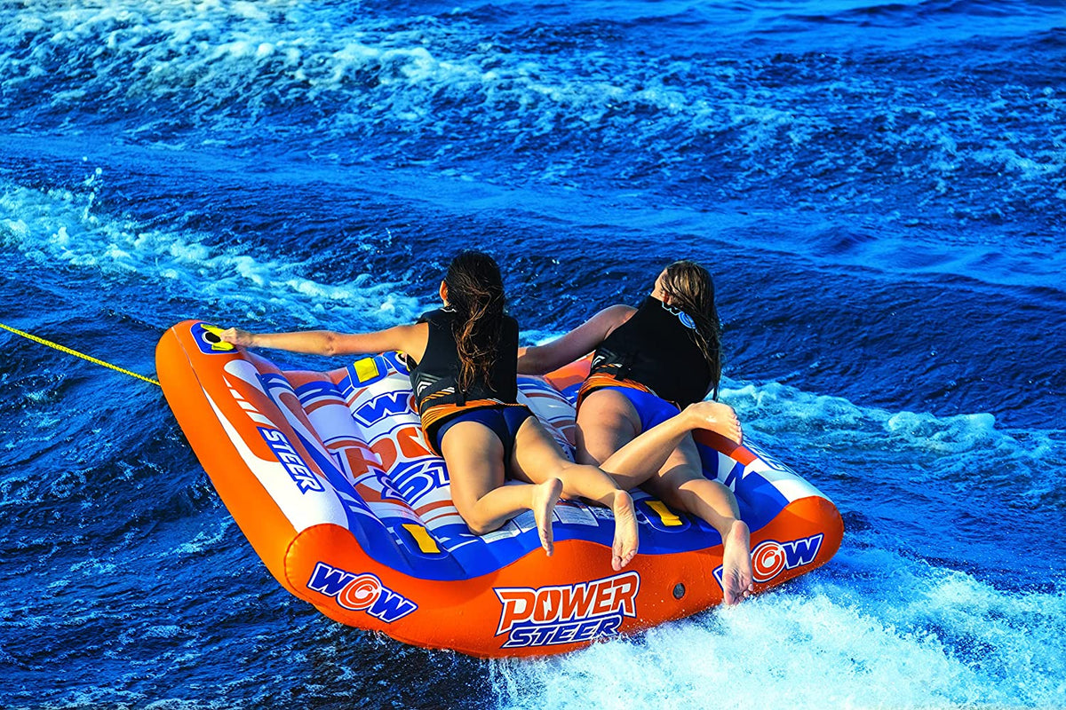 WOW Watersports Power Steer 2 Person 2P Steerable Deck Tube Towable