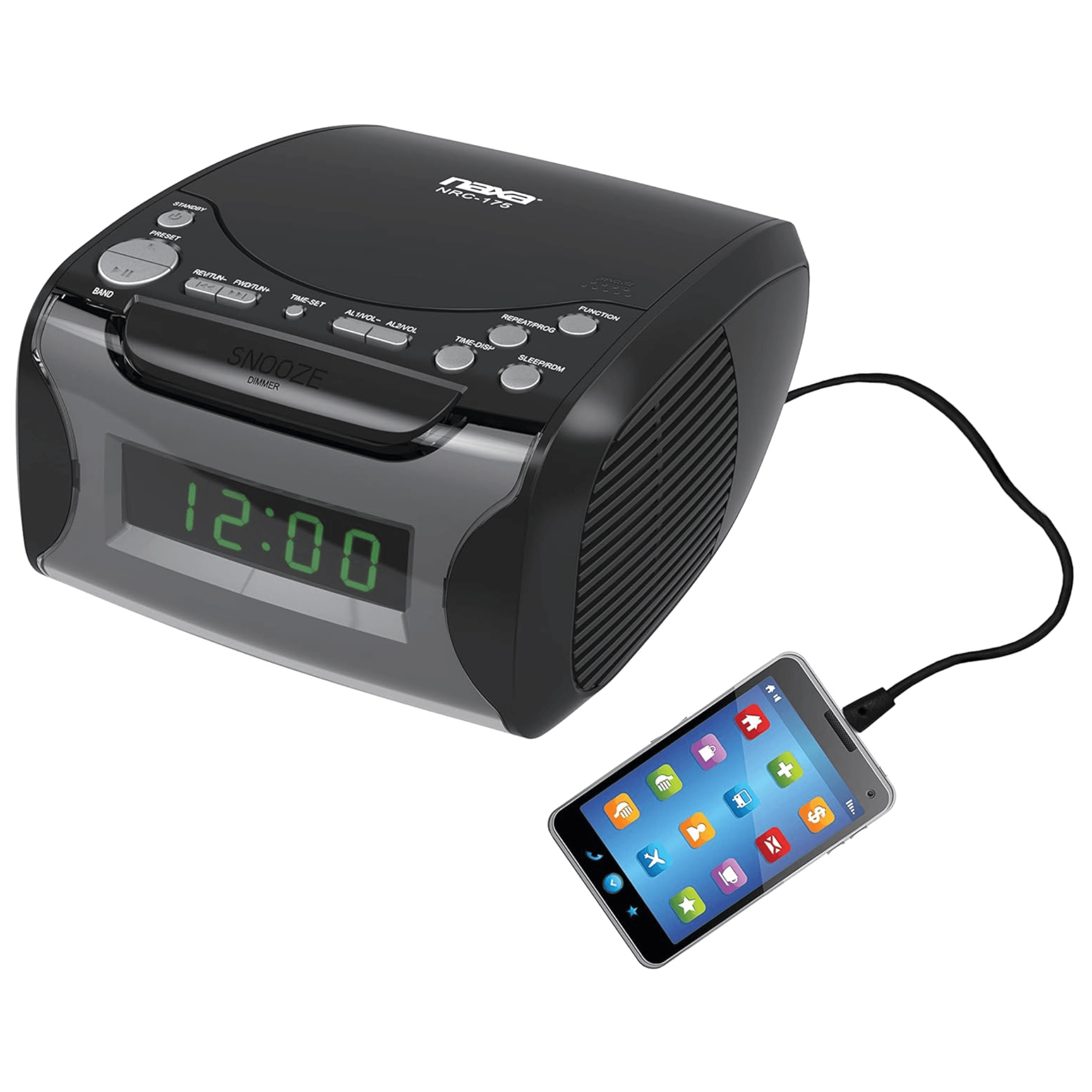 Naxa Dual Alarm Clock Radio CD Player - Refurbished