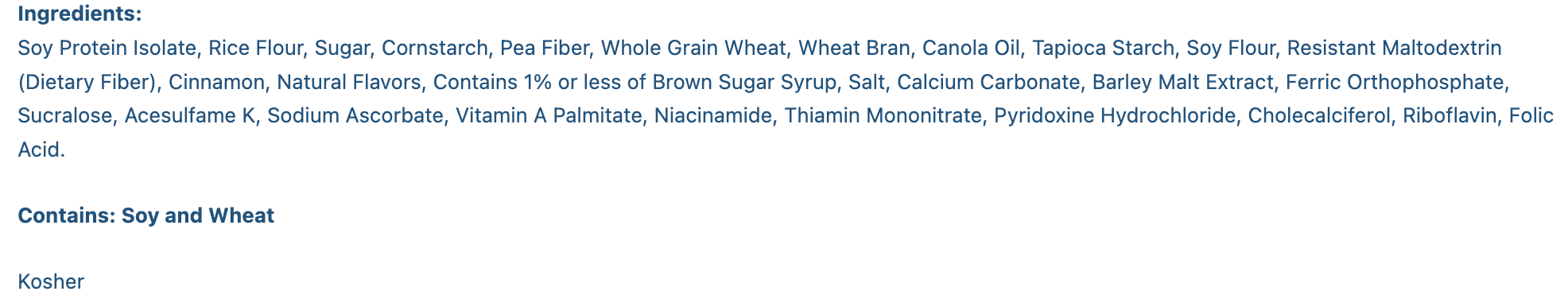 Cinnamon-O Cereal