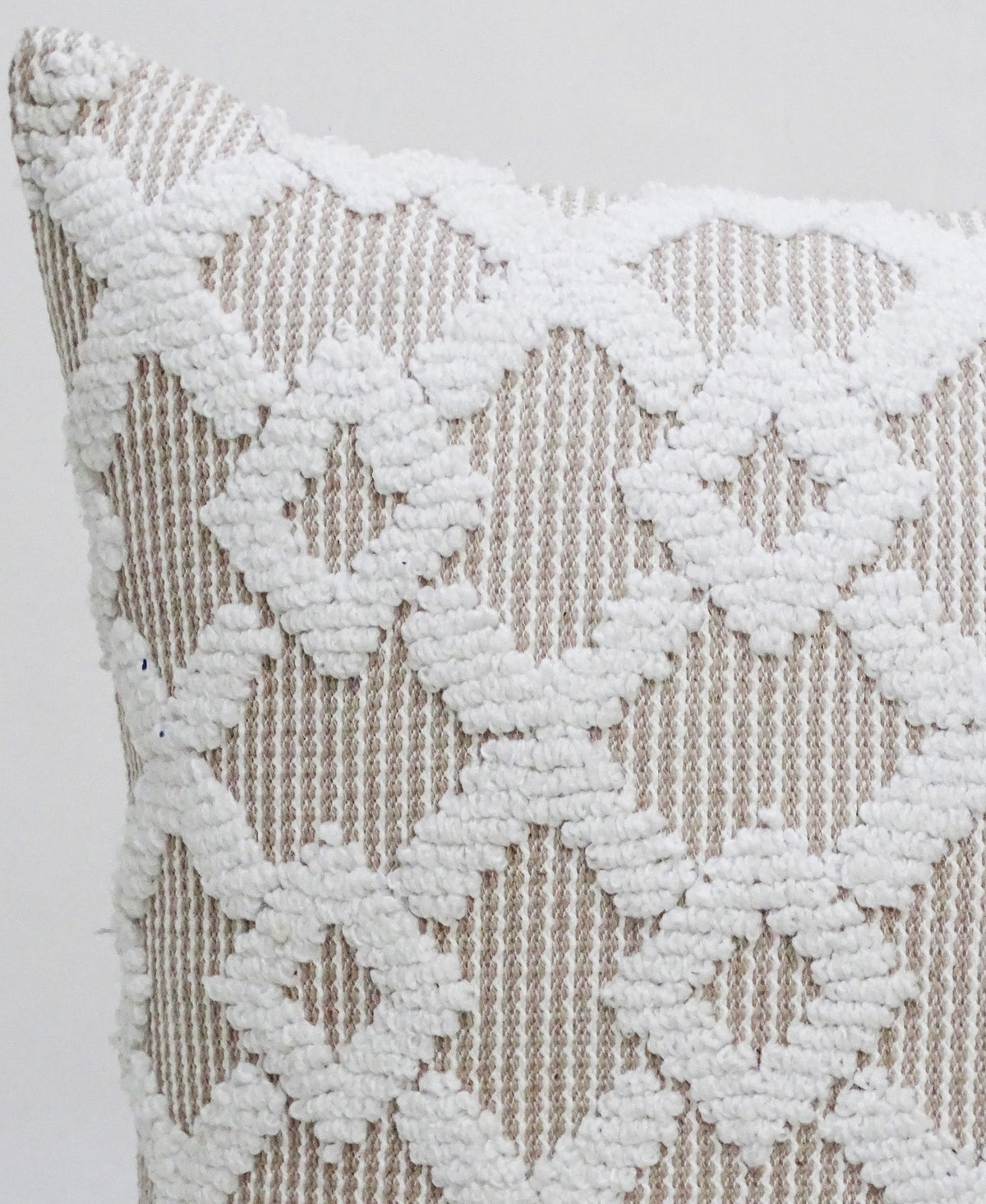 Beige Decorative Throw Pillow – 20 x 20 in