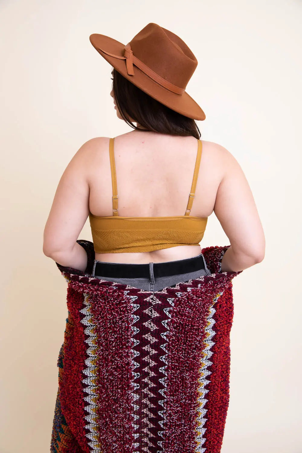 Curvy Seamless Padded Textured Brami Plus