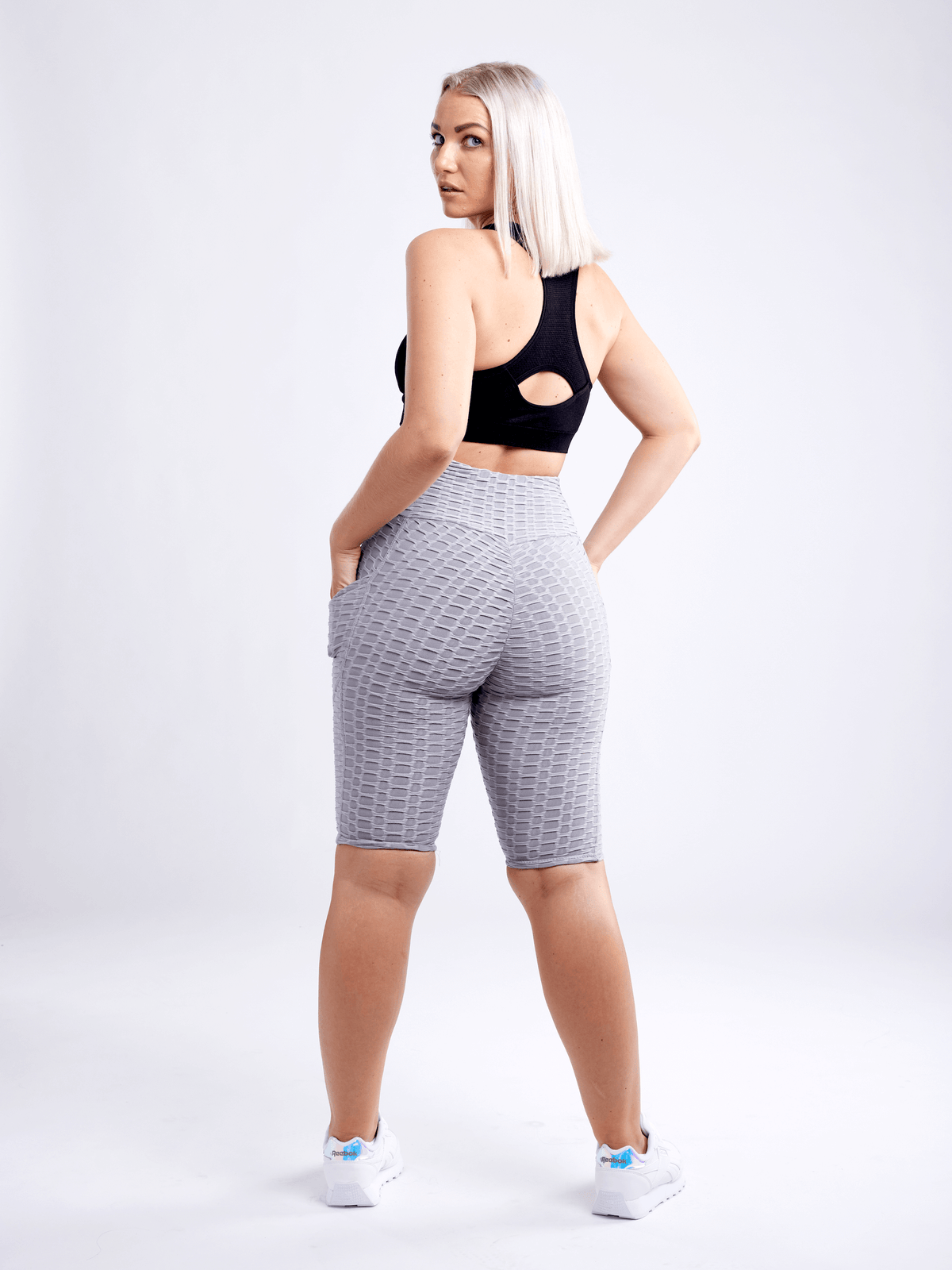 JupiterGear High-Waisted Scrunch Yoga Shorts with Hip Pockets