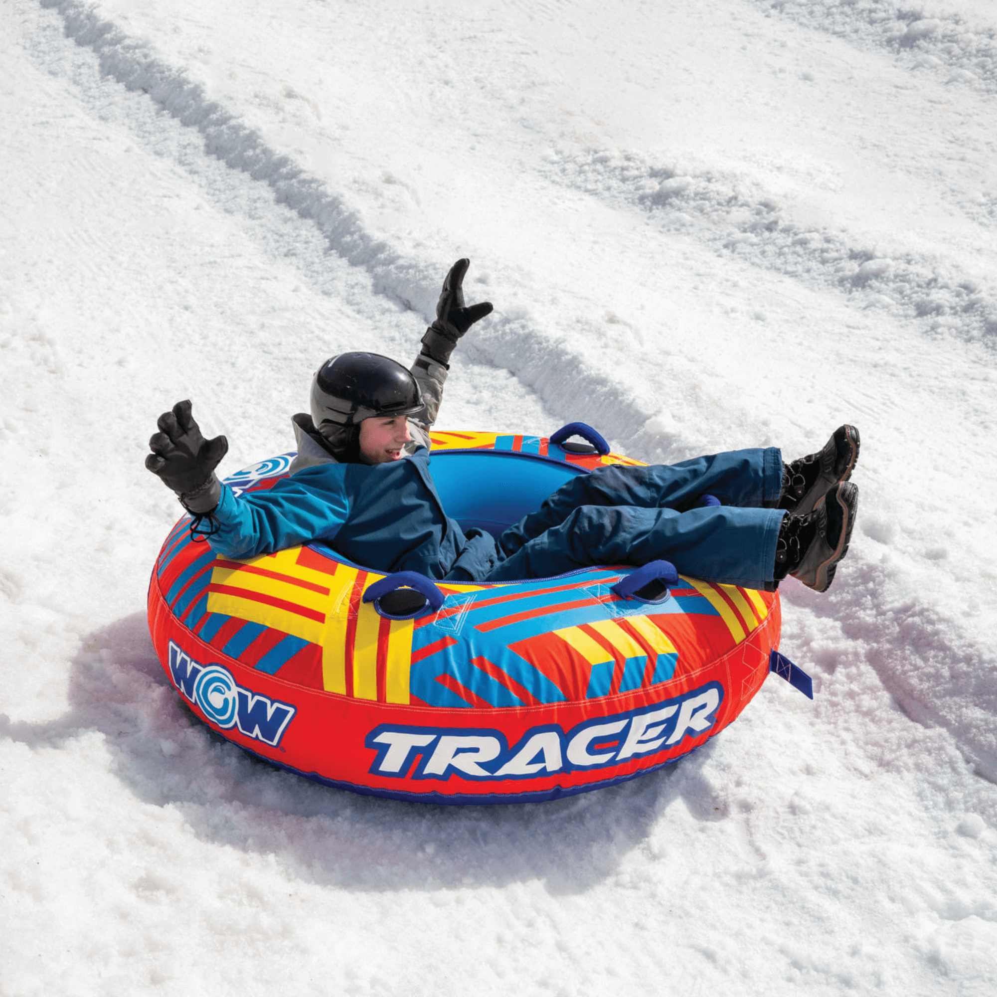 WOW Watersports Tracer Snow Tube Towable for Summer and Winter Action