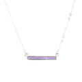 Dainty Amethyst Bar Necklace